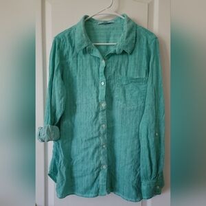 Teal Button-Up Shirt